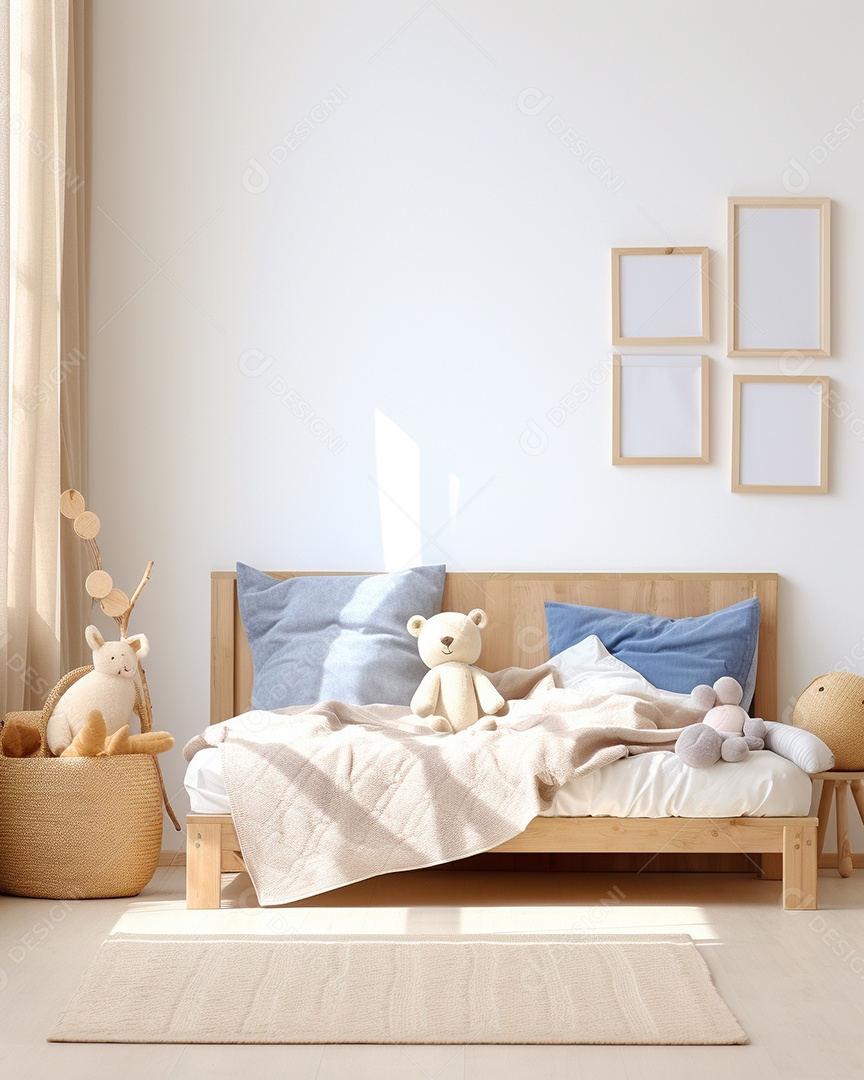 Design de interiores de bebê azul