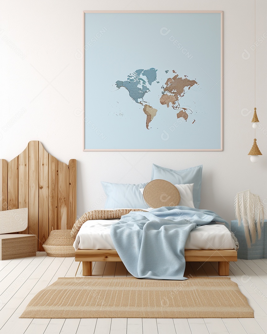 Design de interiores de bebê azul