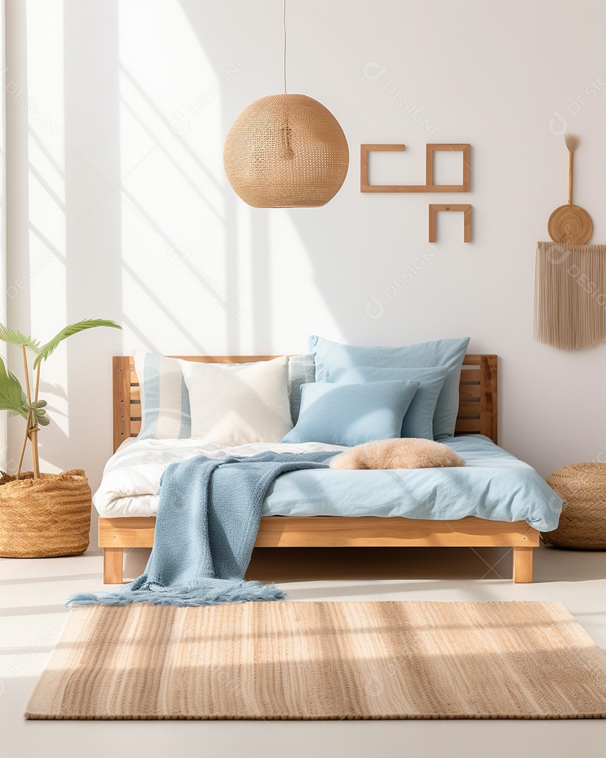 Design de interiores de bebê azul