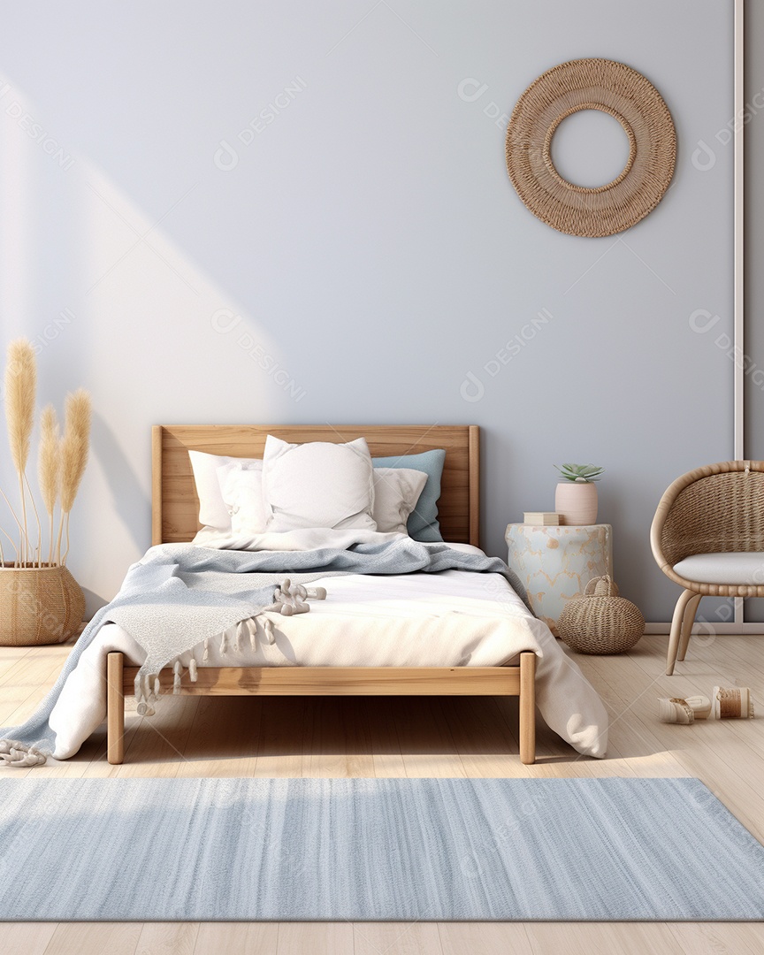 Design de interiores de bebê azul