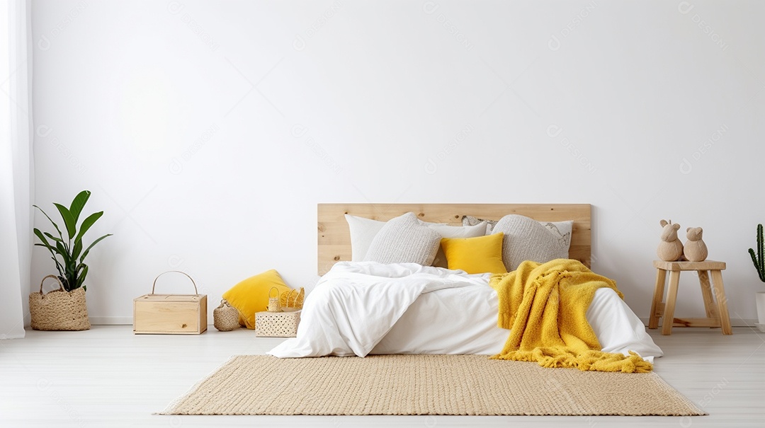 Design de interiores de bebê amarelo