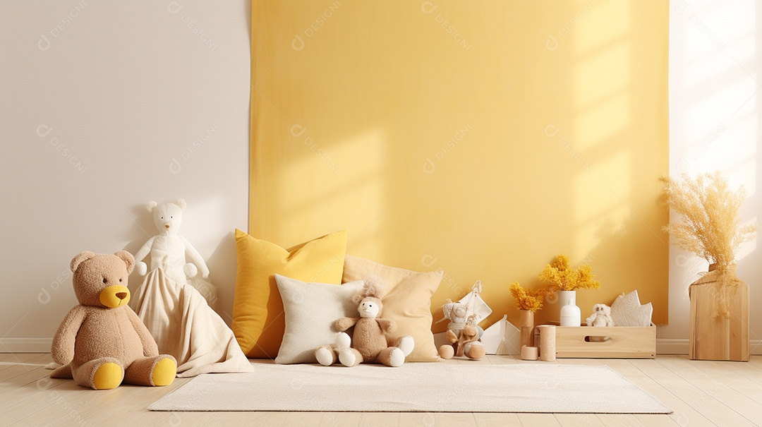 Design de interiores de bebê amarelo