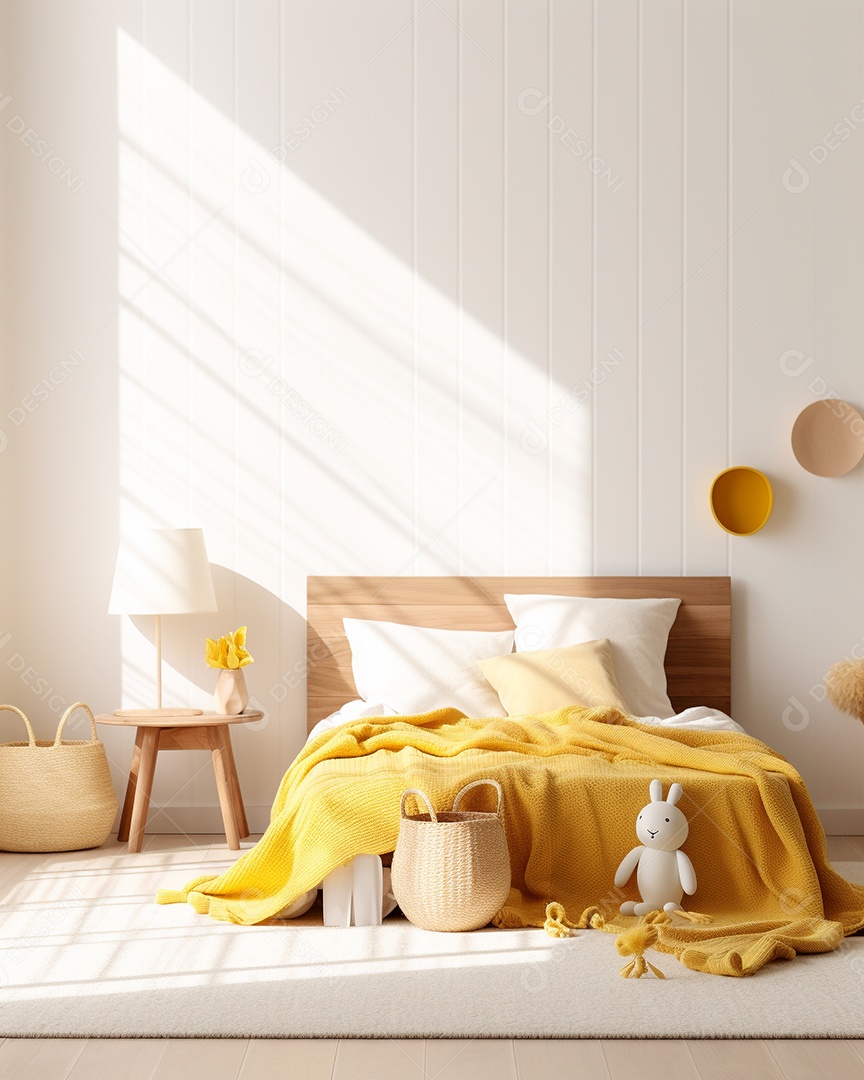 Design de interiores de bebê amarelo