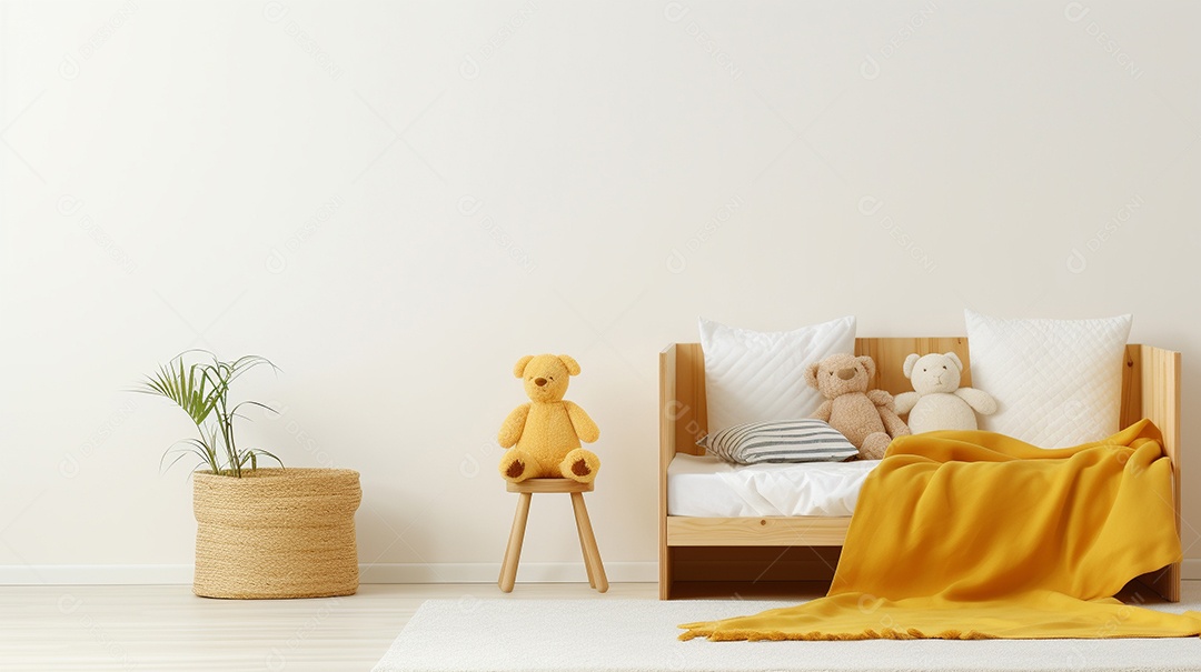 Design de interiores de bebê amarelo