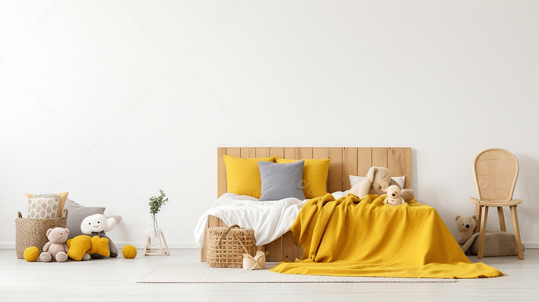 Design de interiores de bebê amarelo