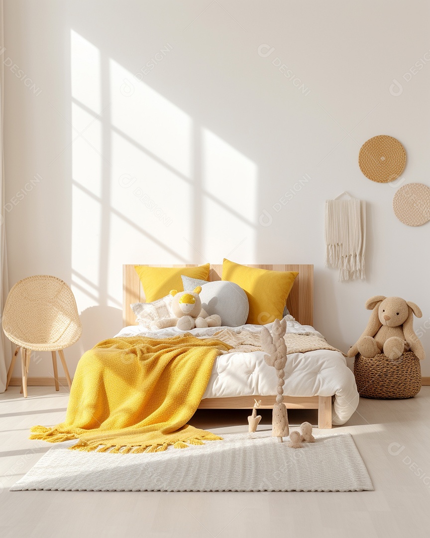 Design de interiores de bebê amarelo