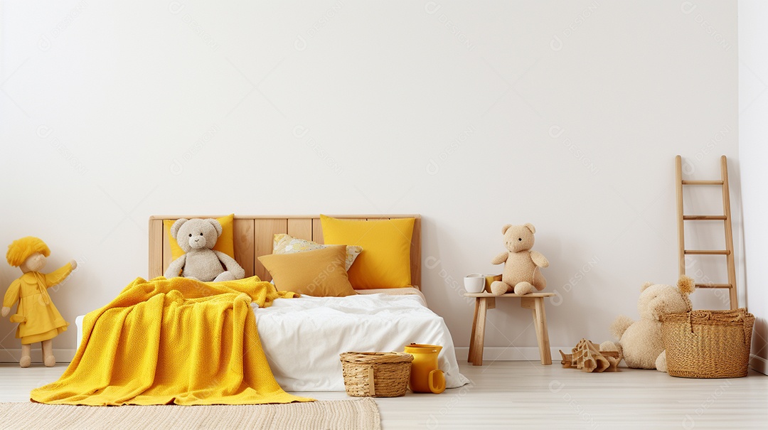 Design de interiores de bebê amarelo