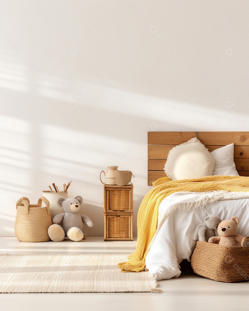 Design de interiores de bebê amarelo