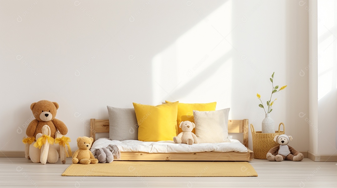 Design de interiores de bebê amarelo