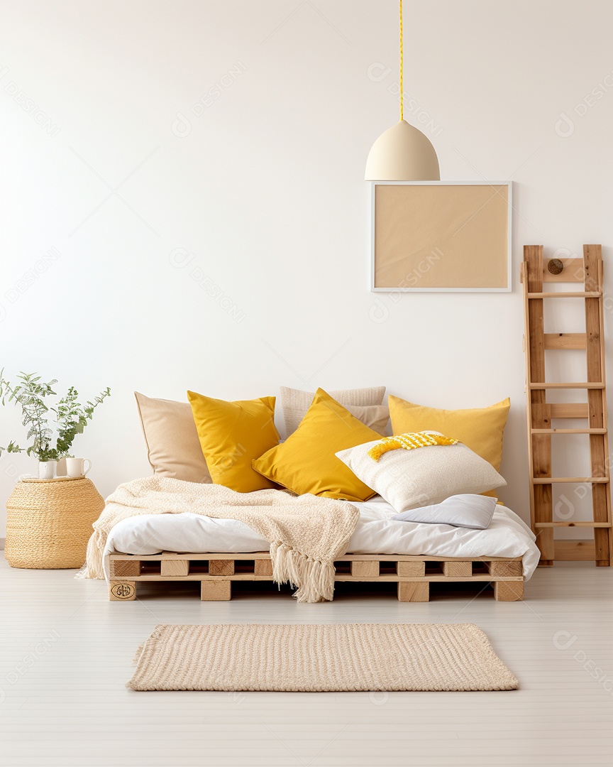 Design de interiores de bebê amarelo