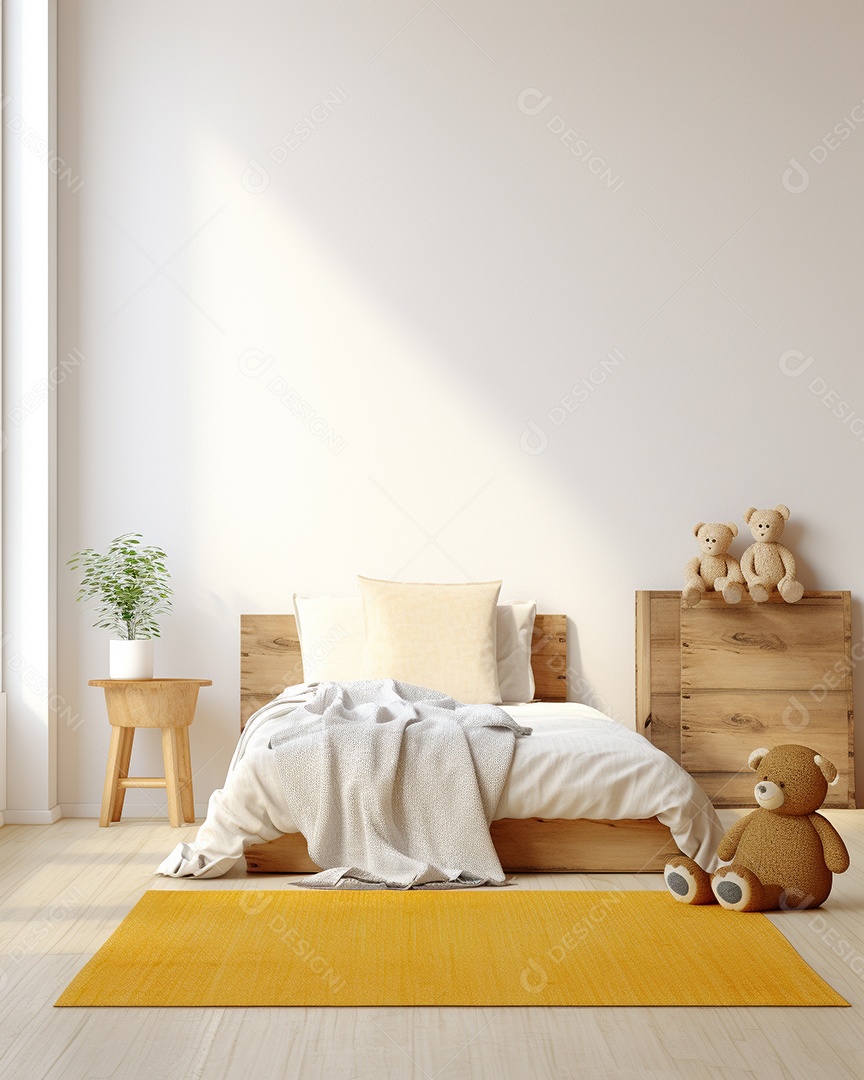 Design de interiores de bebê amarelo