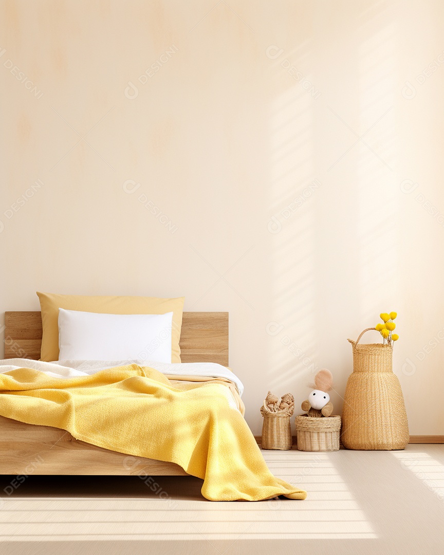Design de interiores de bebê amarelo