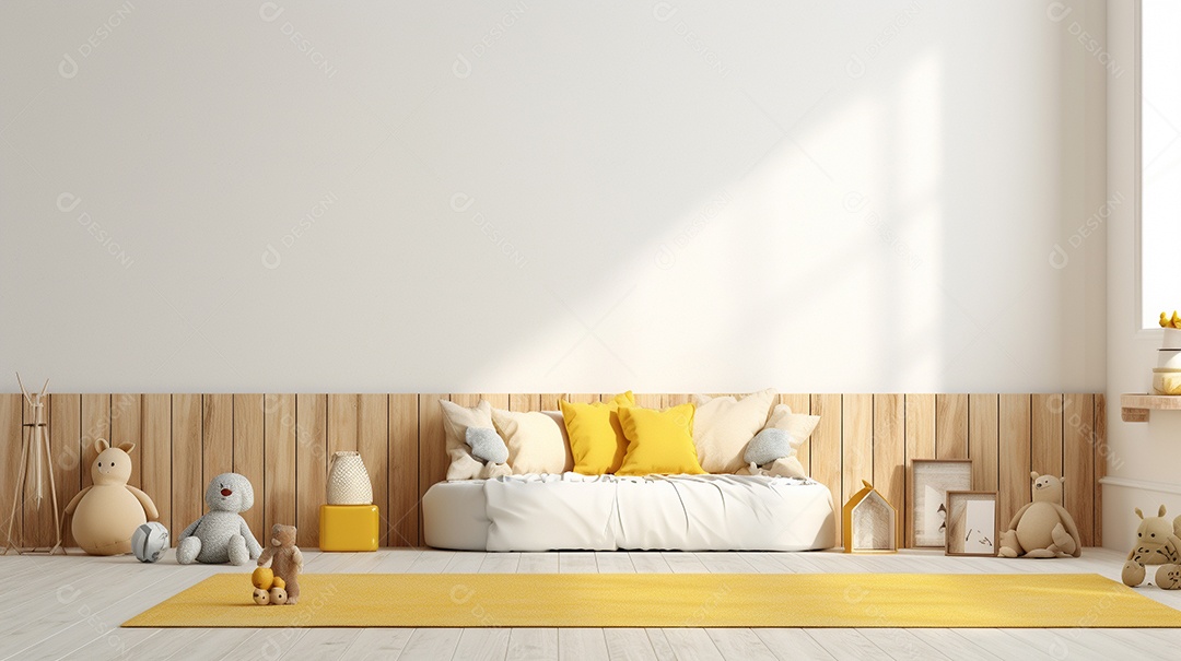 Design de interiores de bebê amarelo