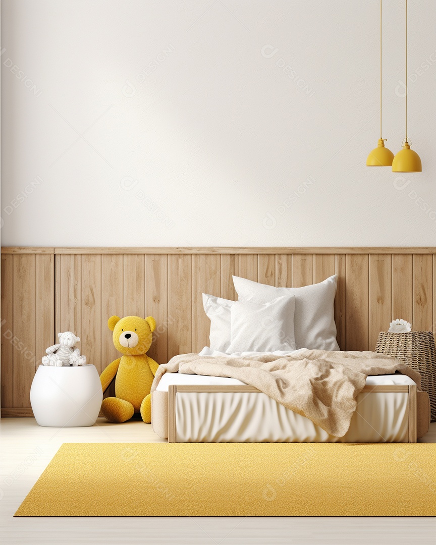 Design de interiores de bebê amarelo