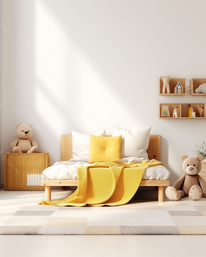 Design de interiores de bebê amarelo