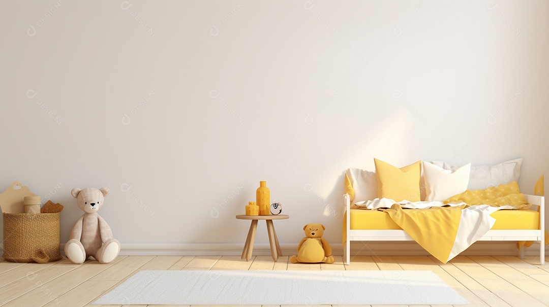 Design de interiores de bebê amarelo