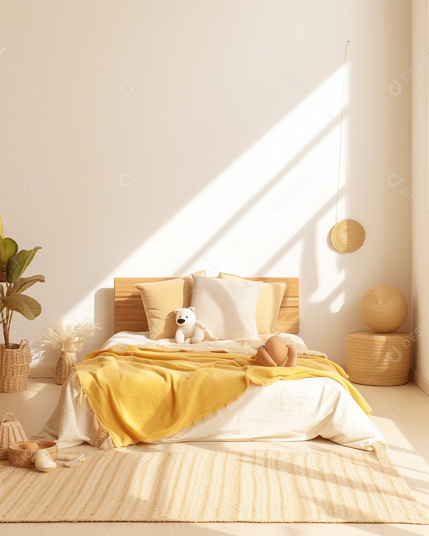 Design de interiores de bebê amarelo