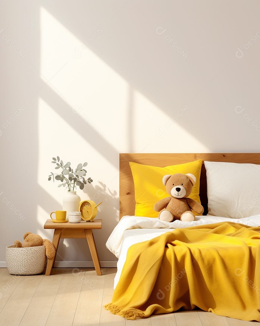 Design de interiores de bebê amarelo