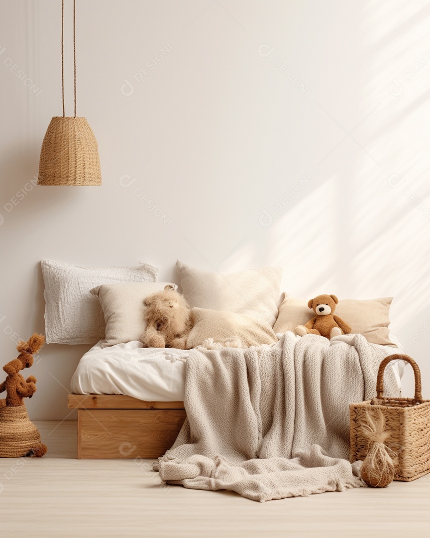 Design de interiores de bebê cinza