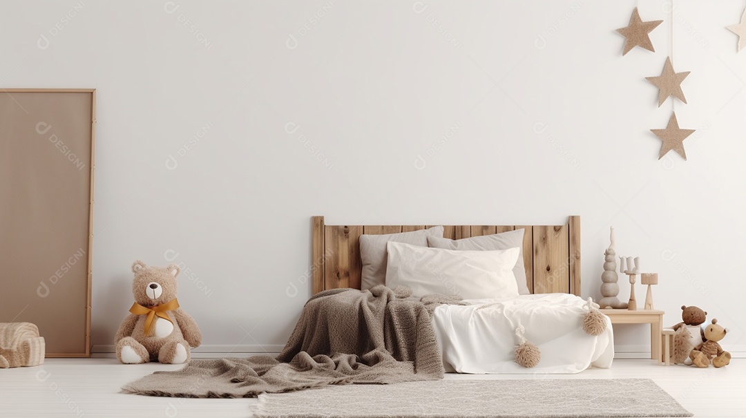 Design de interiores de bebê cinza