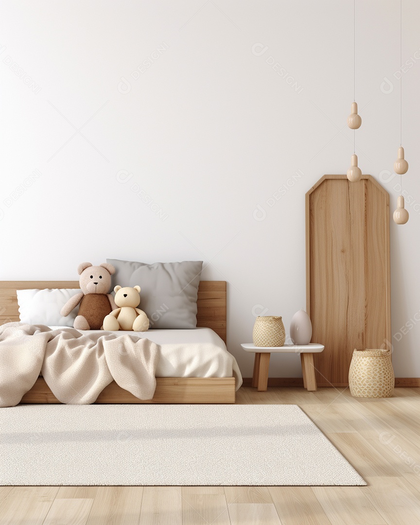 Design de interiores de bebê cinza