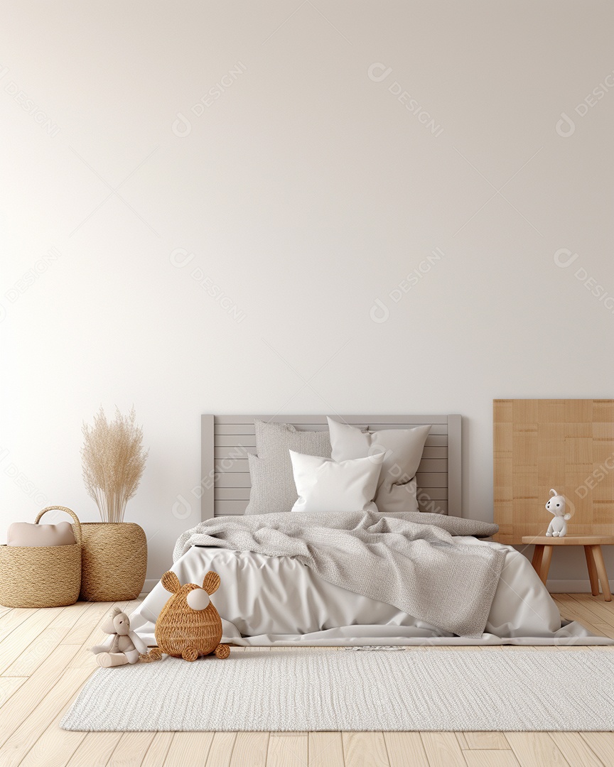 Design de interiores de bebê cinza