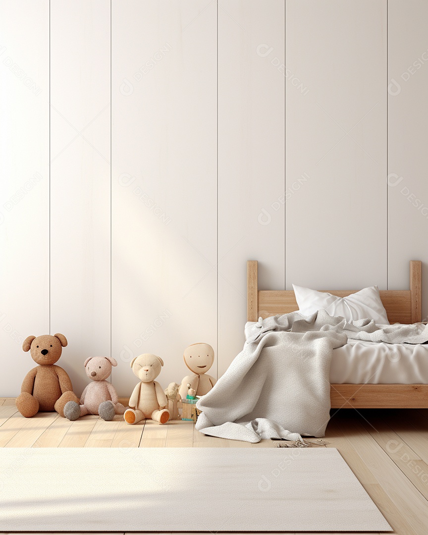 Design de interiores de bebê cinza