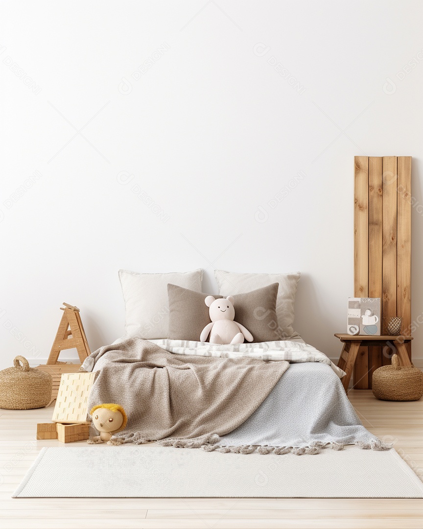 Design de interiores de bebê cinza