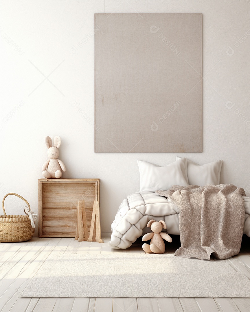 Design de interiores de bebê cinza