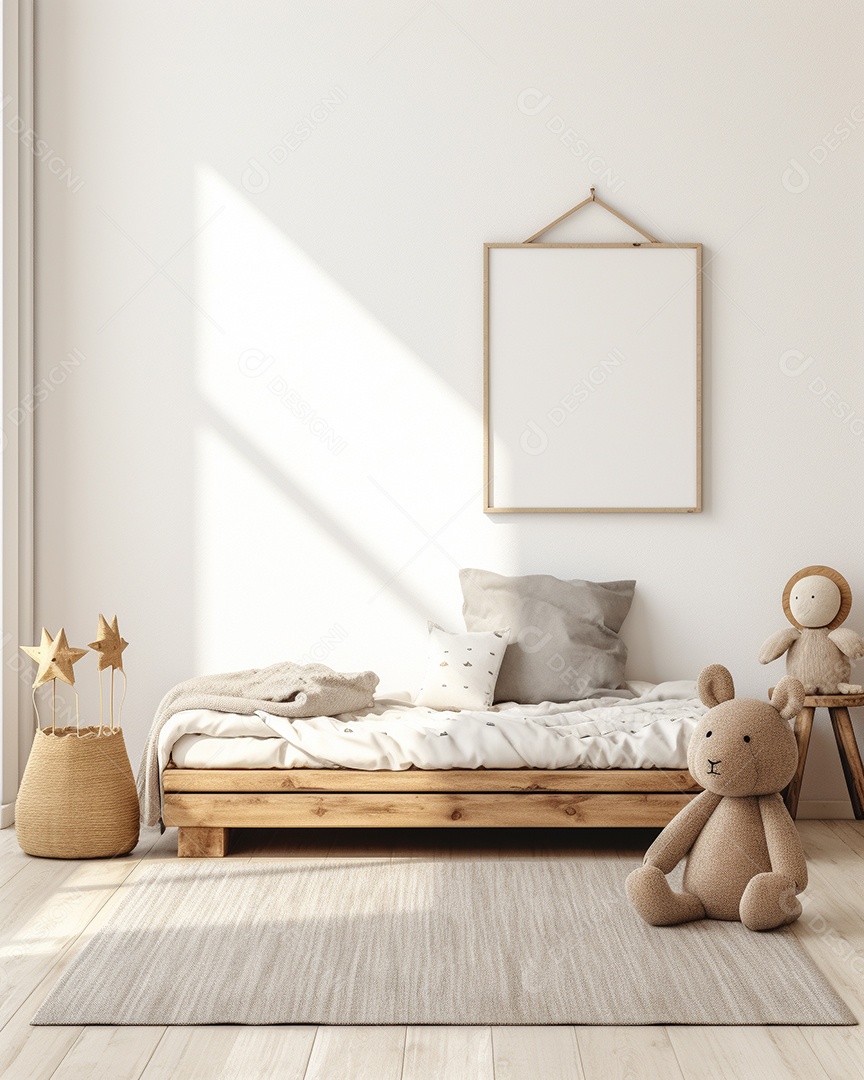 Design de interiores de bebê cinza