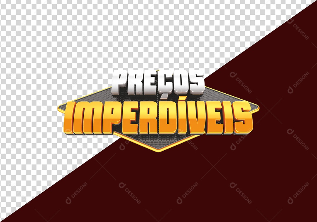 Preço Imperdível Selo 3D Branco Dourado para Composição PSD