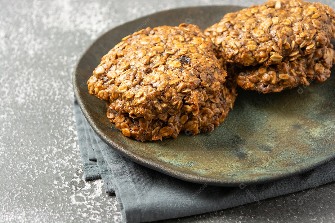 Biscoito natural saudável feito de aveia