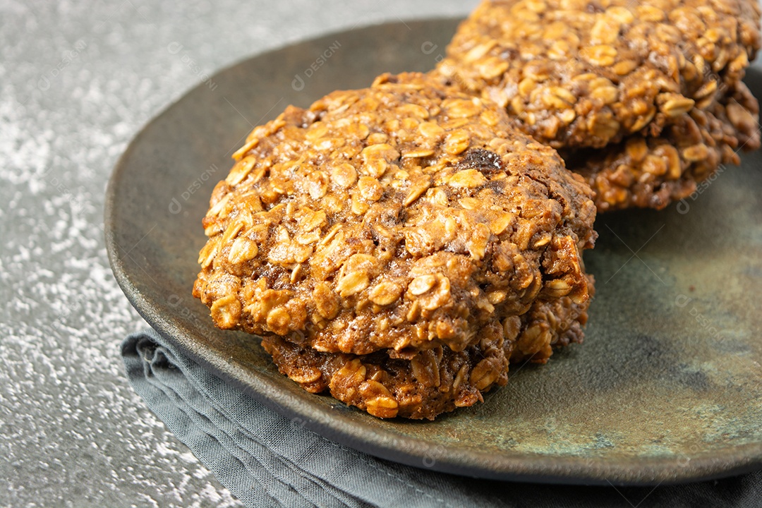 Biscoito natural saudável feito de aveia