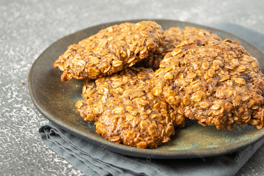 Biscoito natural saudável feito de aveia