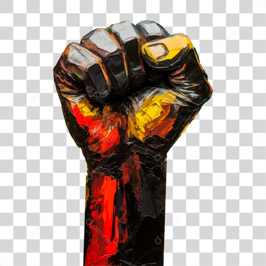 Mão Suja de Tinta PNG Transparente