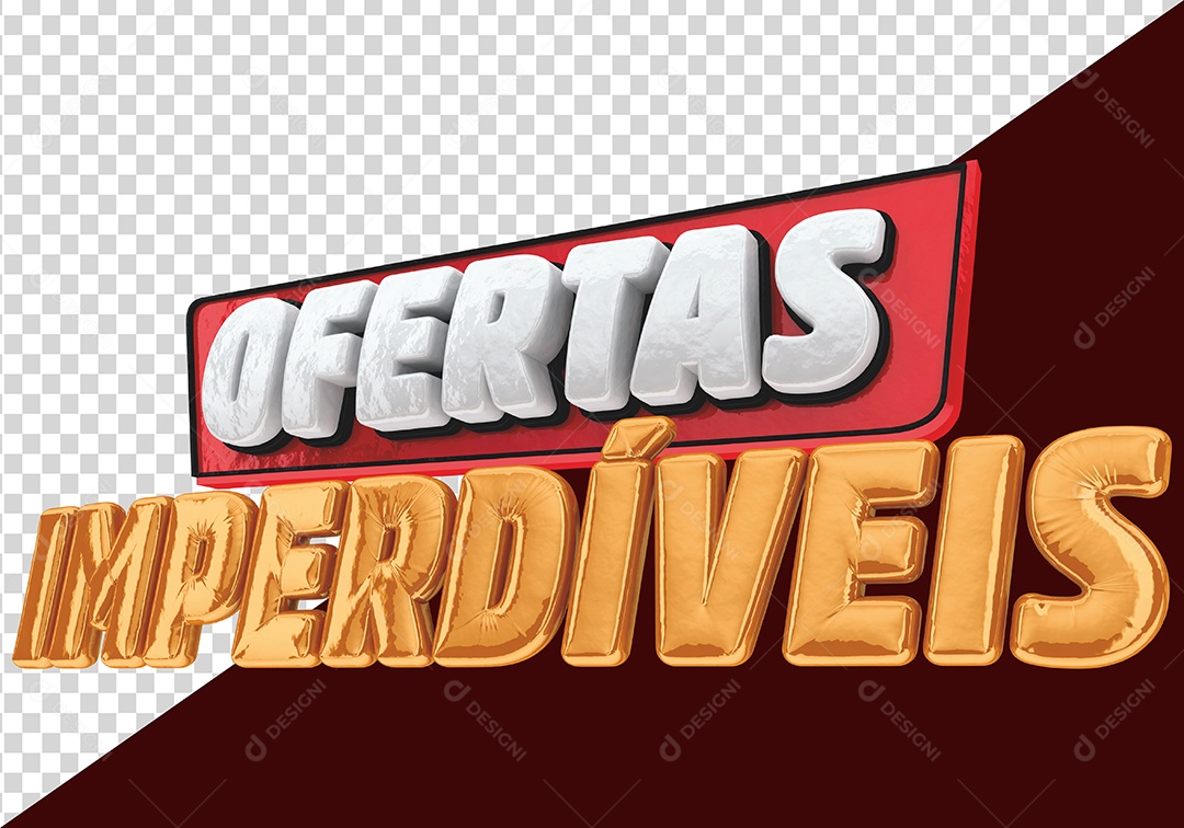 Ofertas Imperdíveis Selo 3D Veremelho Branco Dourado para Composição PSD