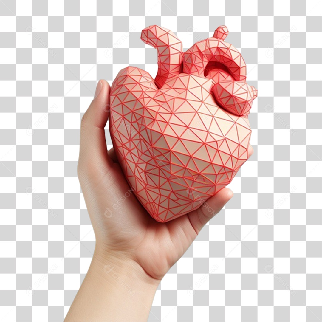 Mãos Segurando Coração PNG Transparente