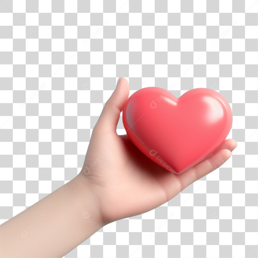 Mãos Segurando Coração PNG Transparente