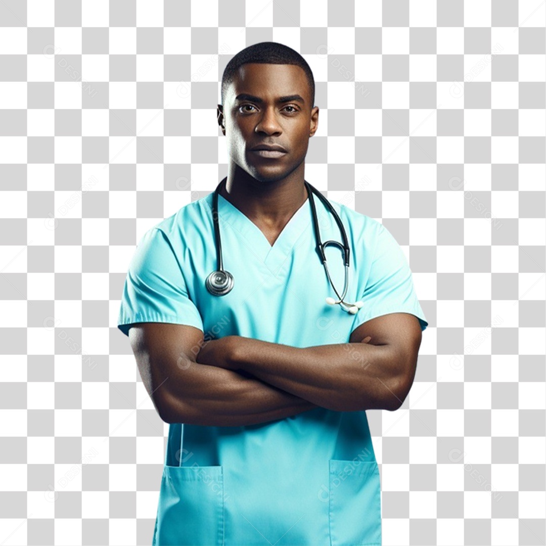 Enfermeiro de Uniforme PNG Transparente