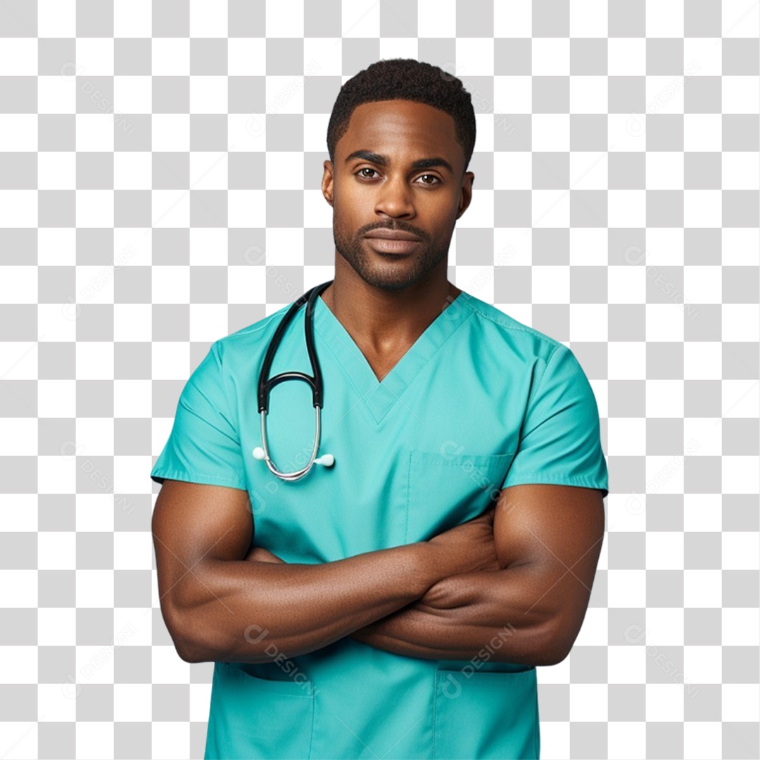 Enfermeiro de Uniforme PNG Transparente