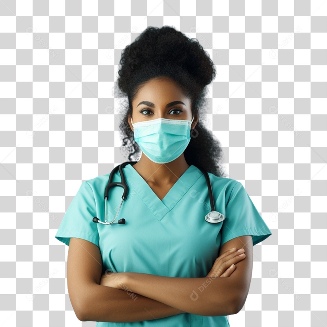 Enfermeira de Uniforme PNG Transparente