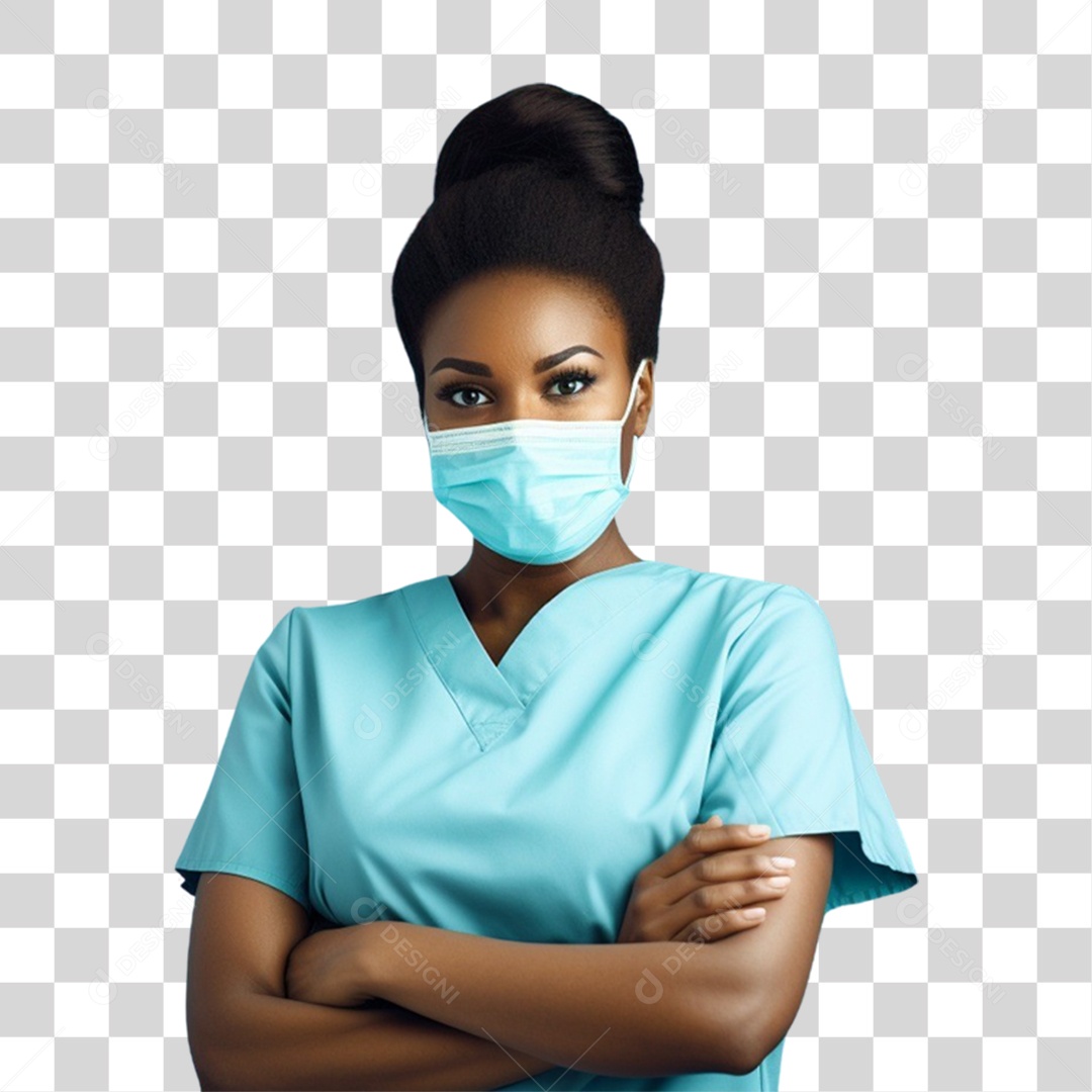 Enfermeira de Uniforme PNG Transparente