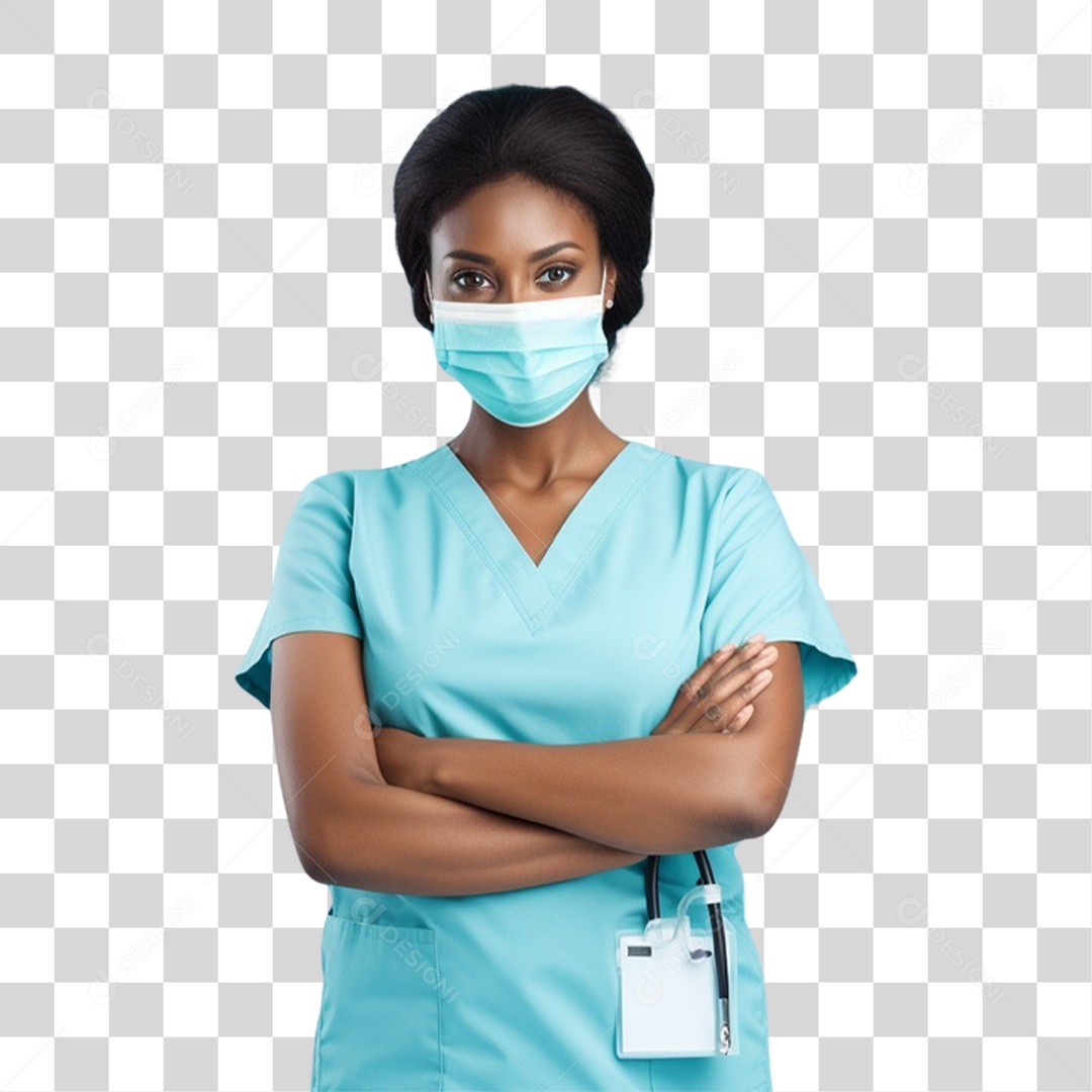 Enfermeira de Uniforme PNG Transparente