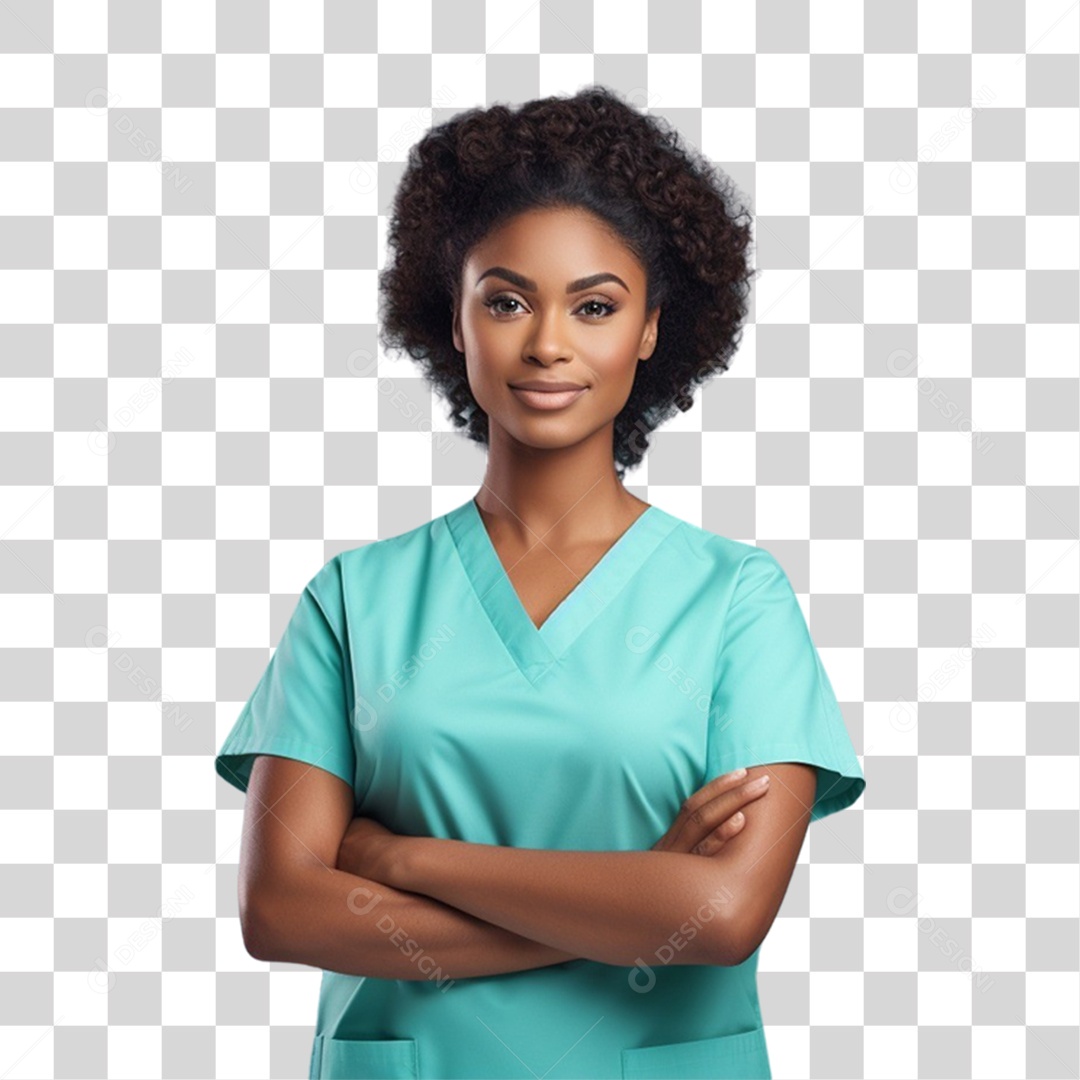 Enfermeira de Uniforme PNG Transparente