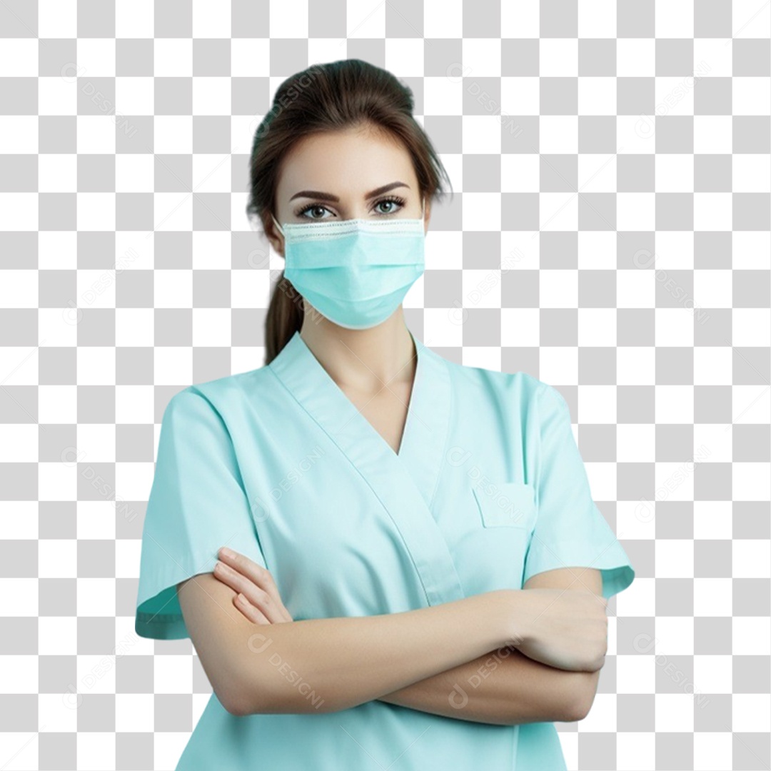 Enfermeira de Uniforme PNG Transparente