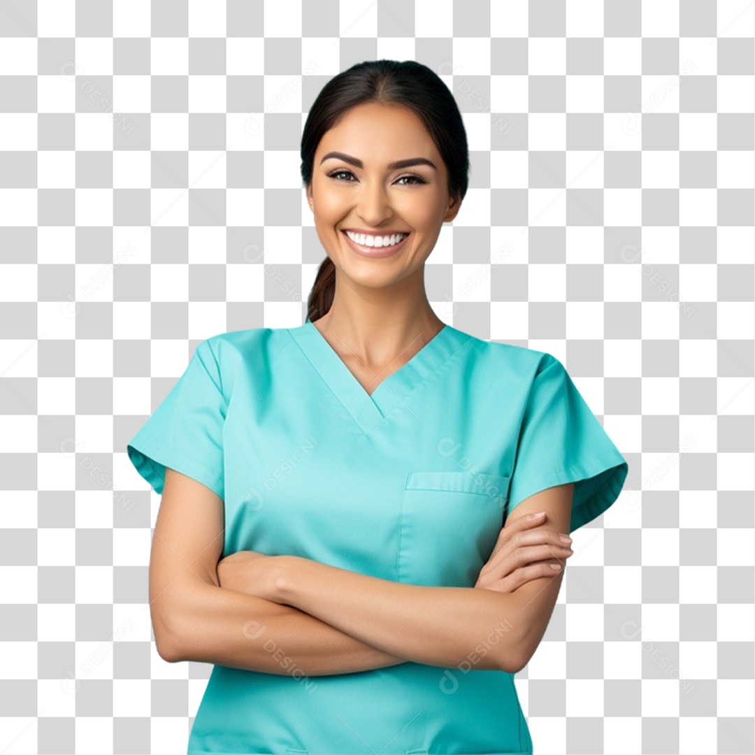 Enfermeira de Uniforme PNG Transparente