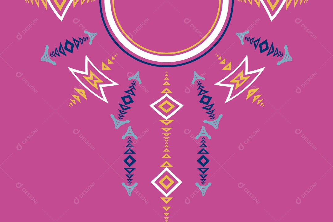 Ilustração Padrão Bordado Rosa Vetor EPS