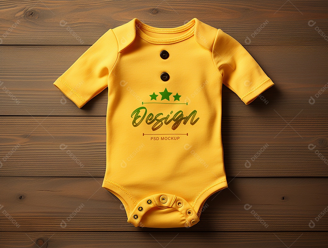 Mockup Body de Bebê PSD Editável