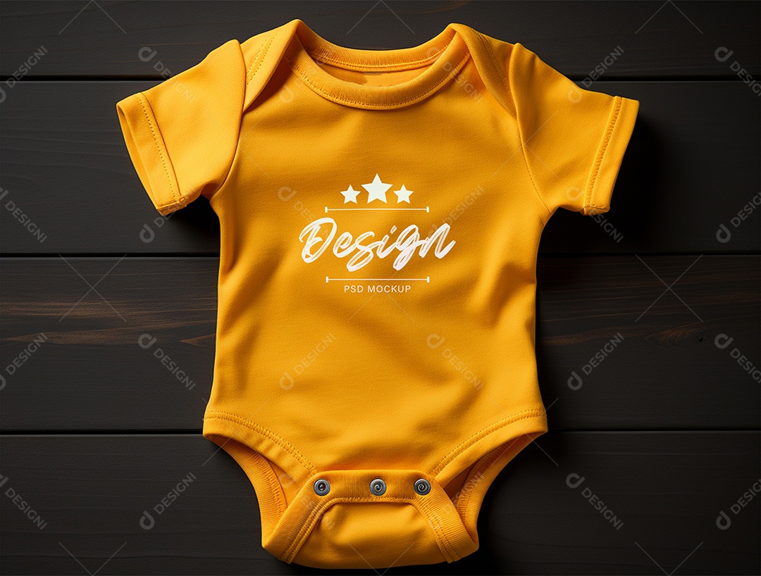 Mockup Body de Bebê PSD Editável