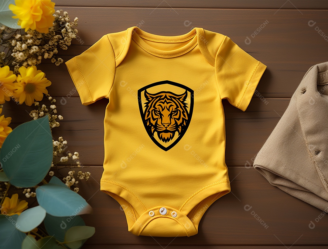 Mockup Body de Bebê PSD Editável